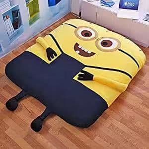 値下げ✿ミニオンお勧めダブル折りたたみベッド 寝袋 可愛 ふわふわ マットレス