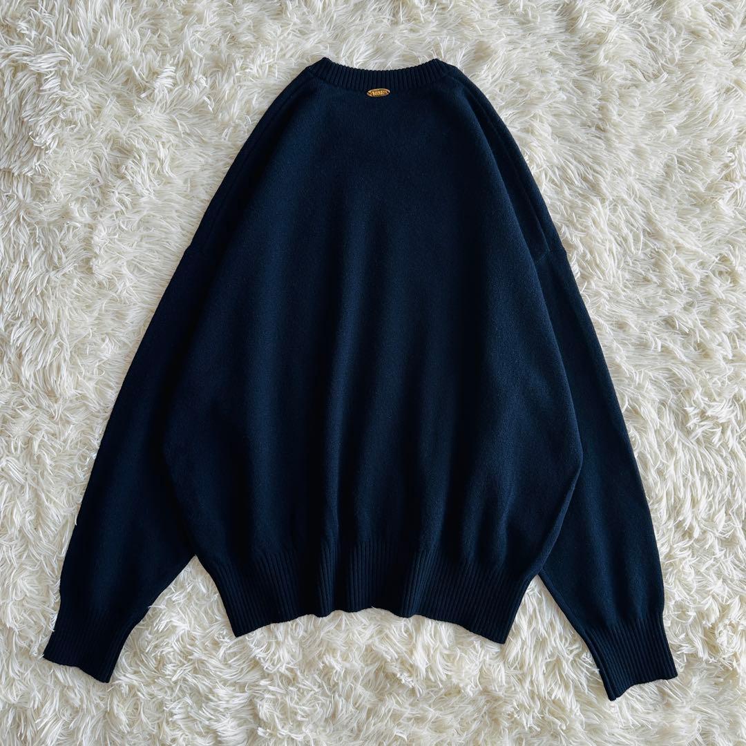 【極美品】DeuxiemeClasse JUSPER クルーネックニット 紺