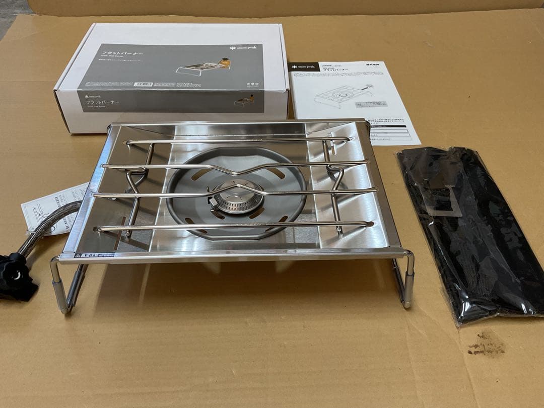  peakフラットバーナー&フィールドラック2段天板３枚付き新品セット