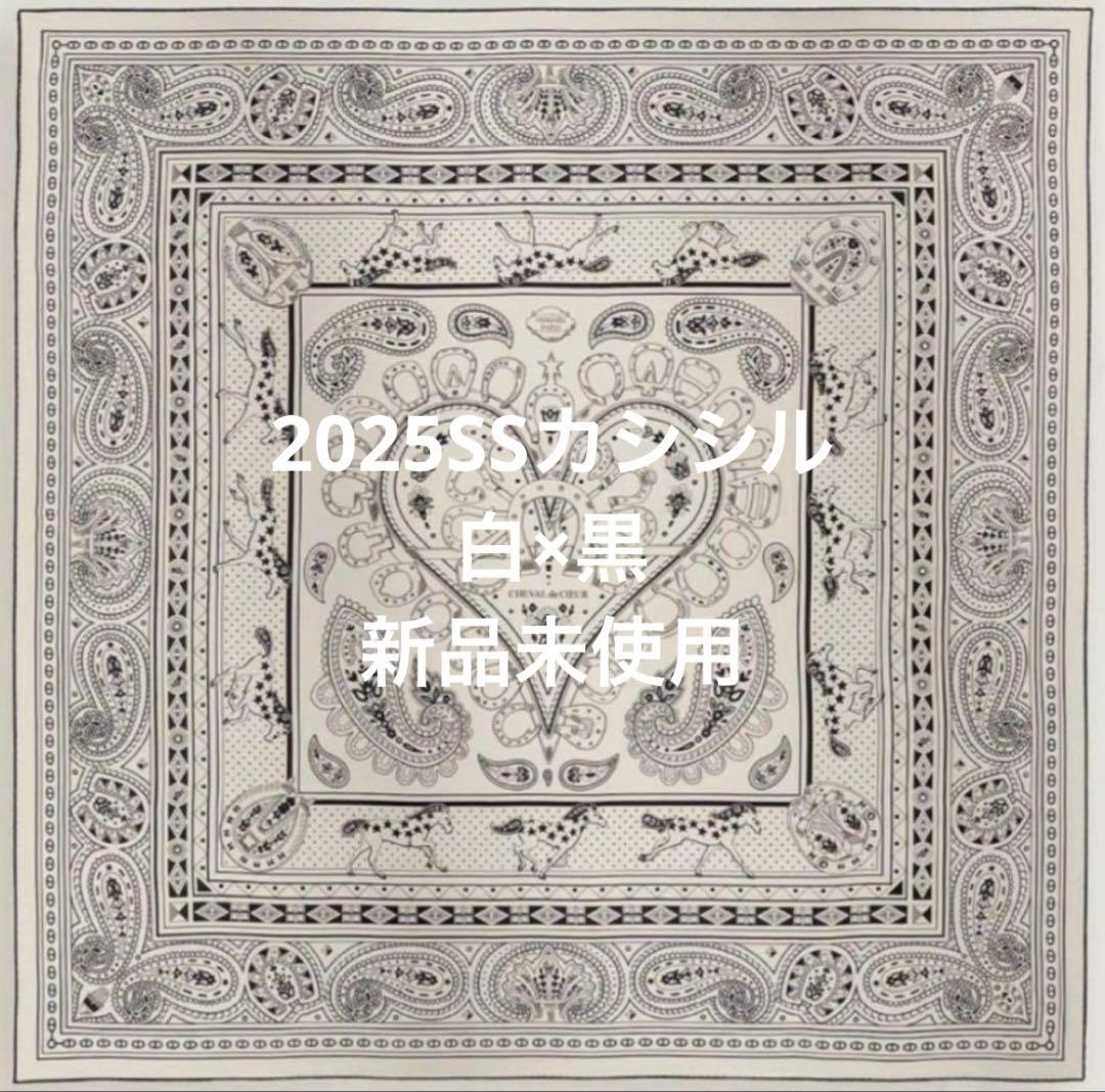【未使用】白×黒 エルメス　新作 カシシル シュヴァルドゥクール ブランブラック