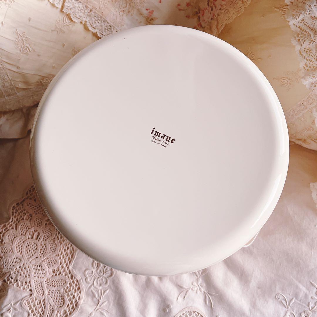 お値下げ♡イマンローズバスケットホーローライスキャニスター缶大薔薇マニーローズ