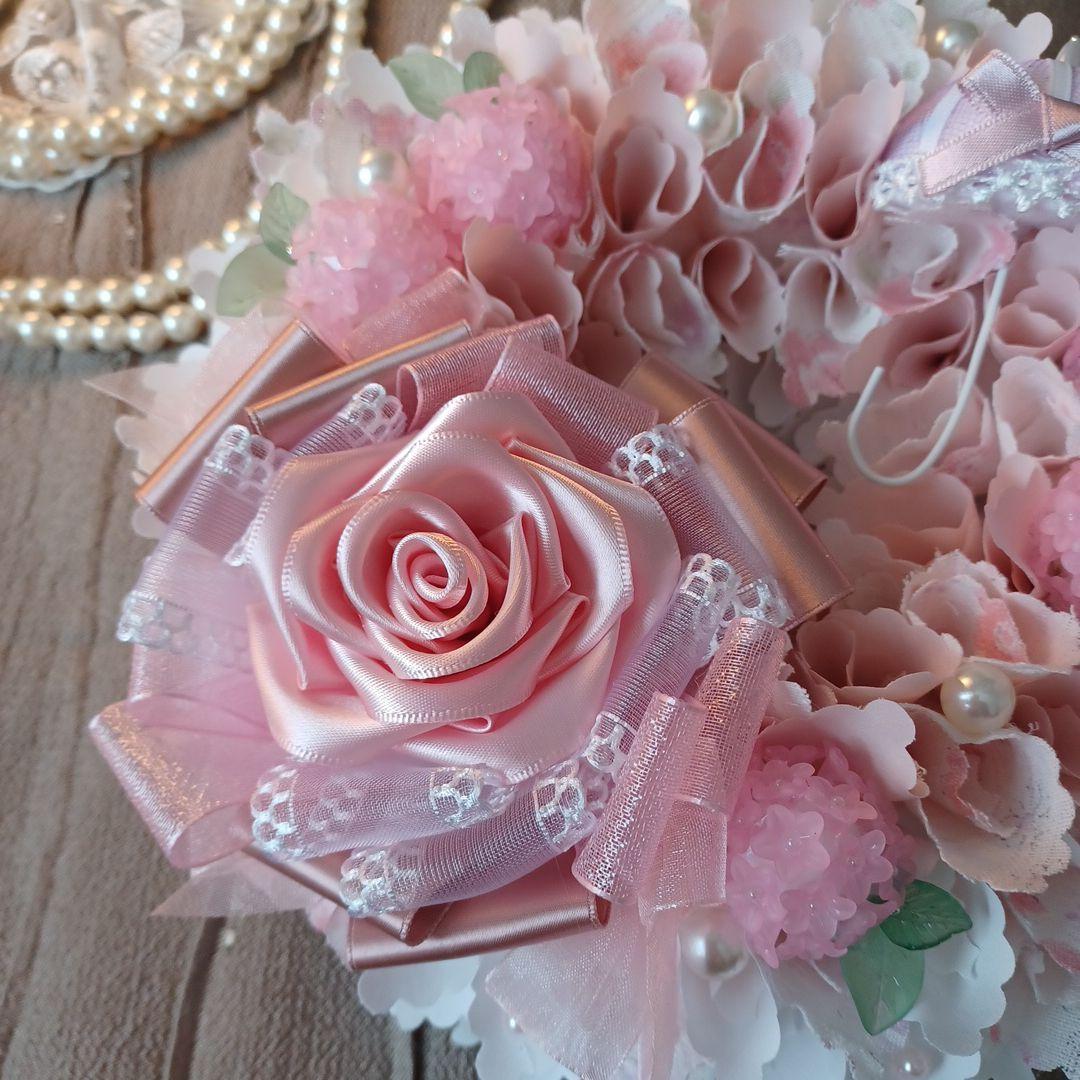 ＊こりどらす＊布リース　刺繍リボン　紫陽花リース