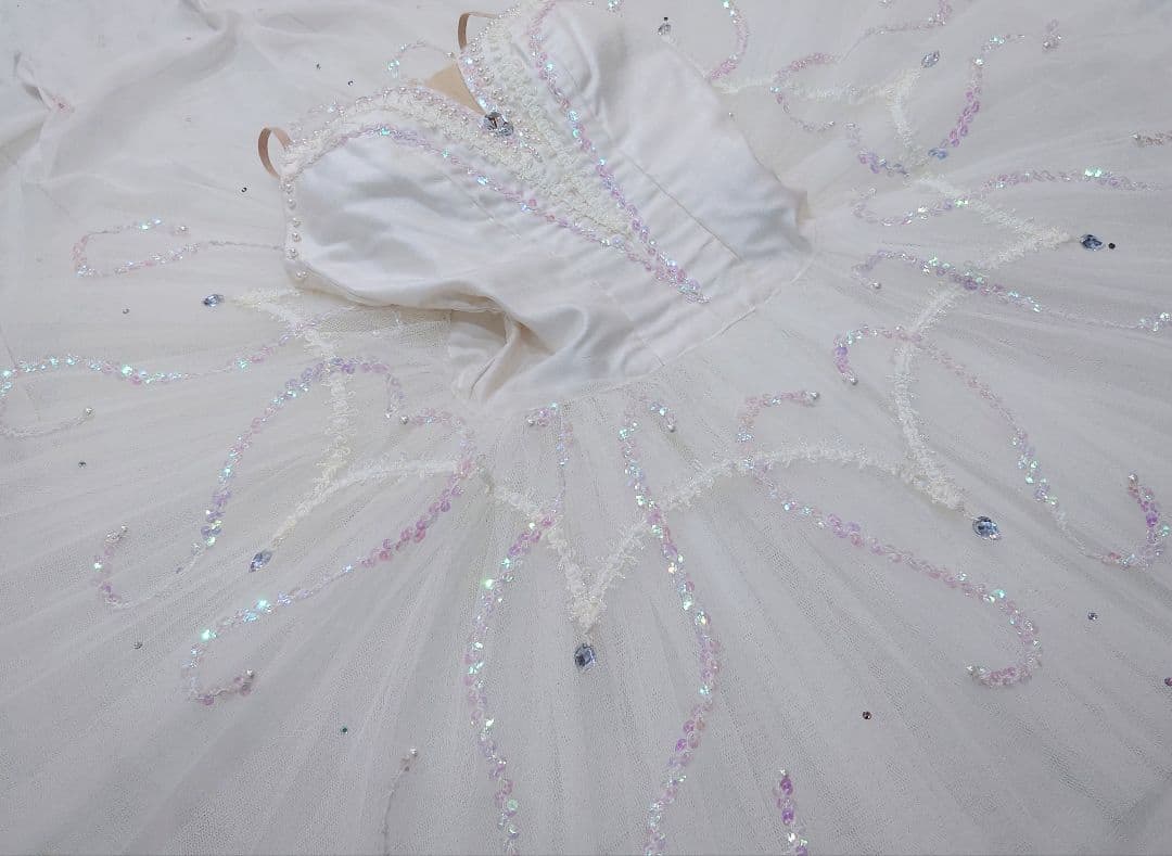 【ニキヤ、オデット】 チャコット・バレエ衣裳 袖飾り付き・美品 Ｍサイズ