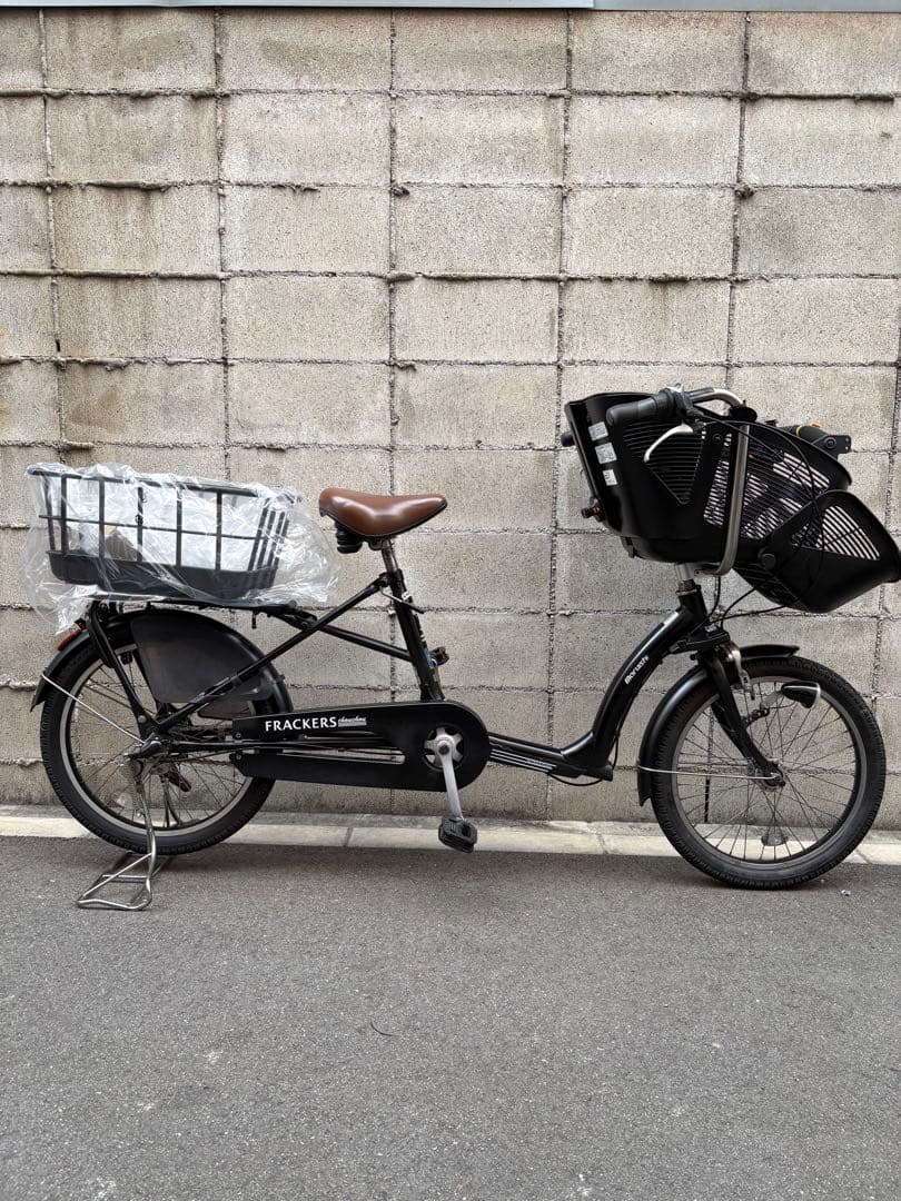 前子乗せ　自転車　ブラック