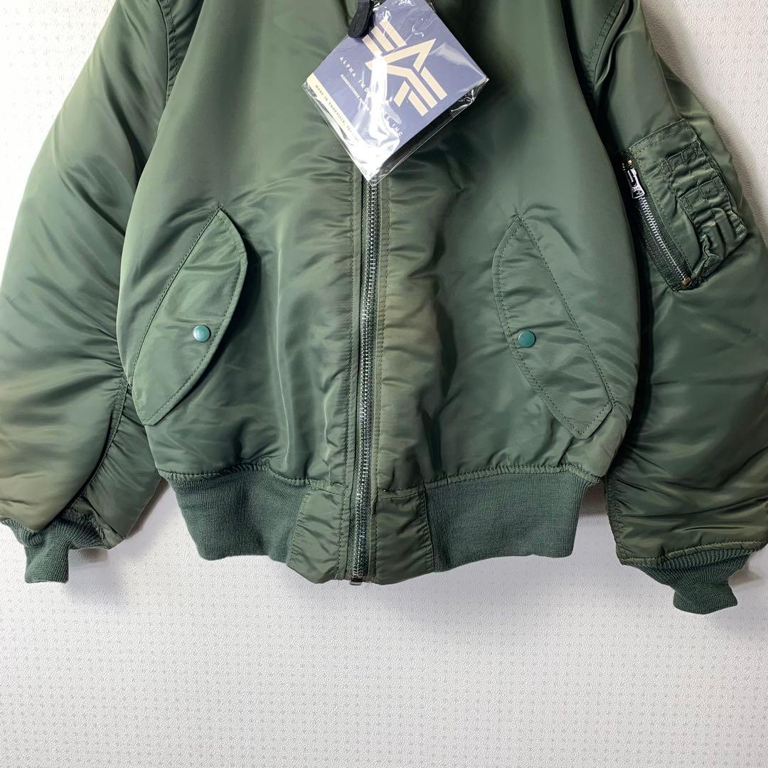 80s USA製 ALPHA MA-1 フライトジャケット M 日刊スポーツタグ