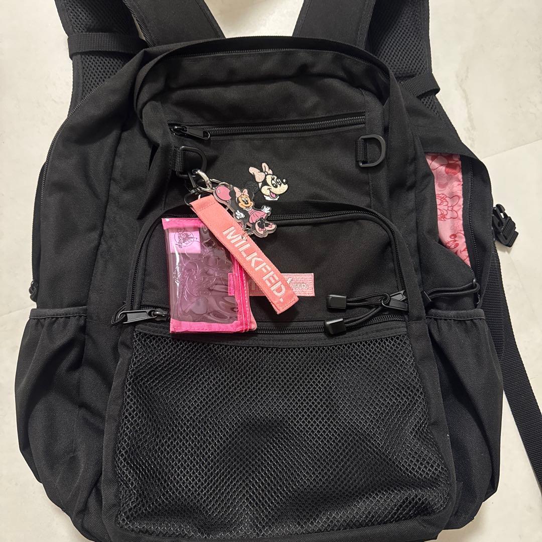 MILKFED. ミニー リュックサック バックパック チャーム ポーチ付き