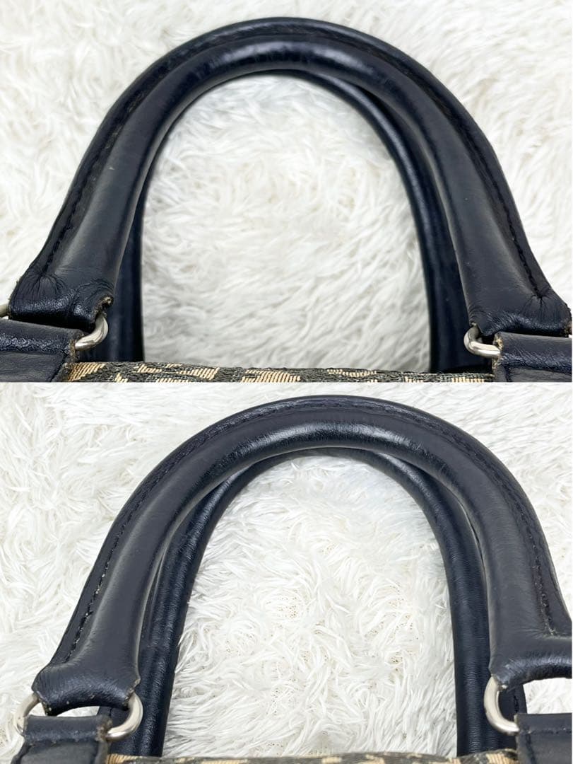 【良品】クリスチャンディオール トロッター ボストンバッグ ネイビー