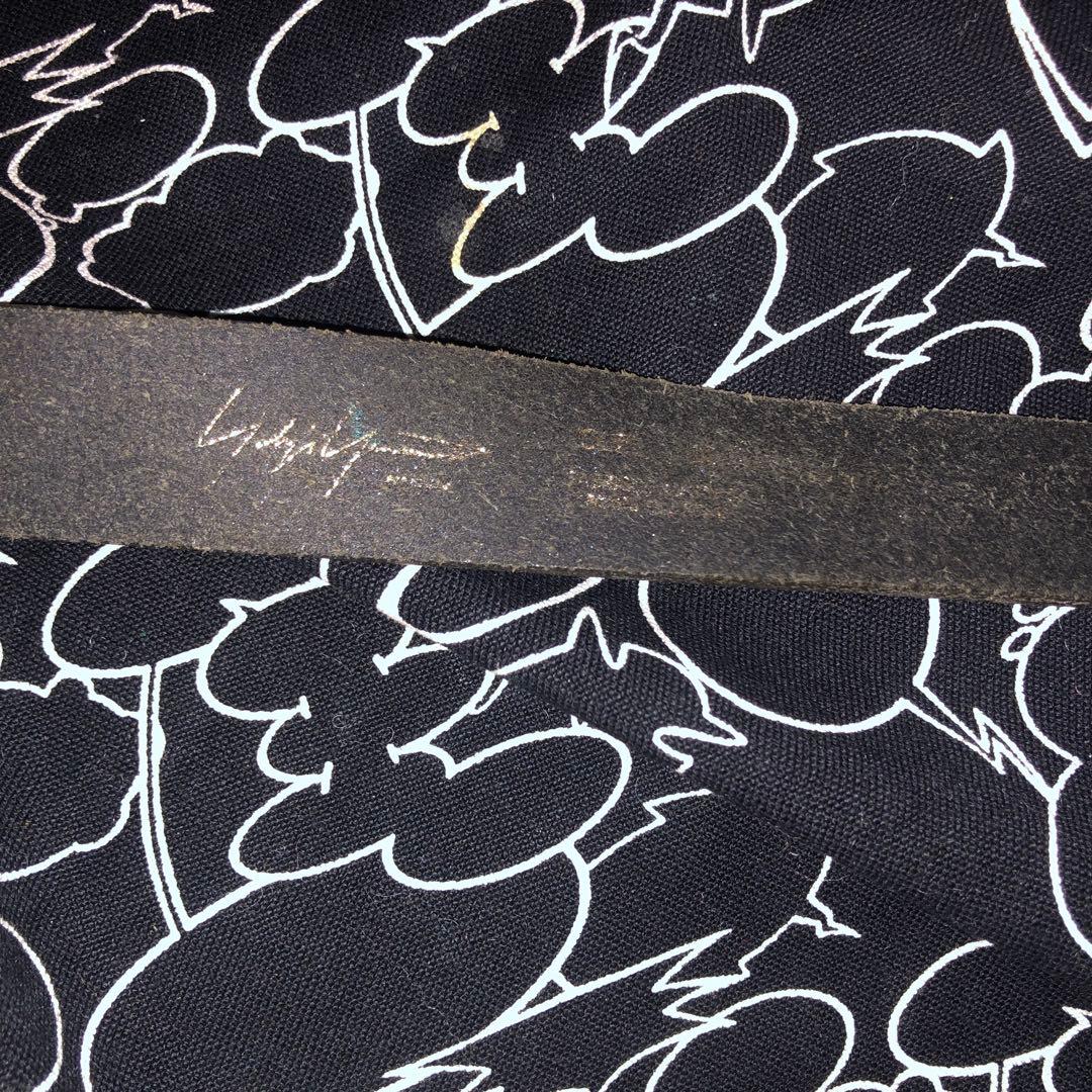 Yohji Yamamoto POUR HOMME レザー　ブラック　ベルト