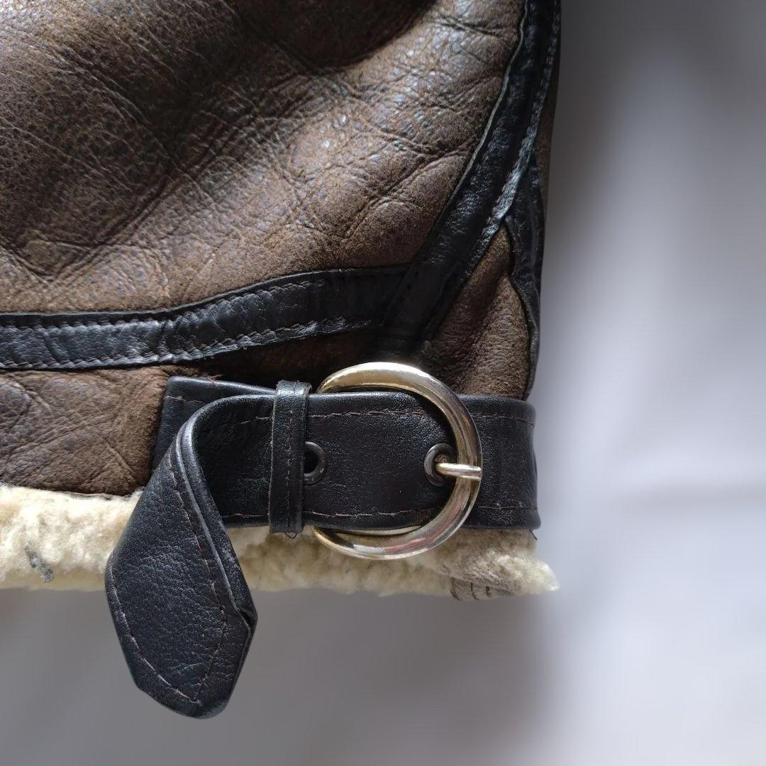 USA製✨Schott B-3ムートンフライトジャケット38レザー ブラウン