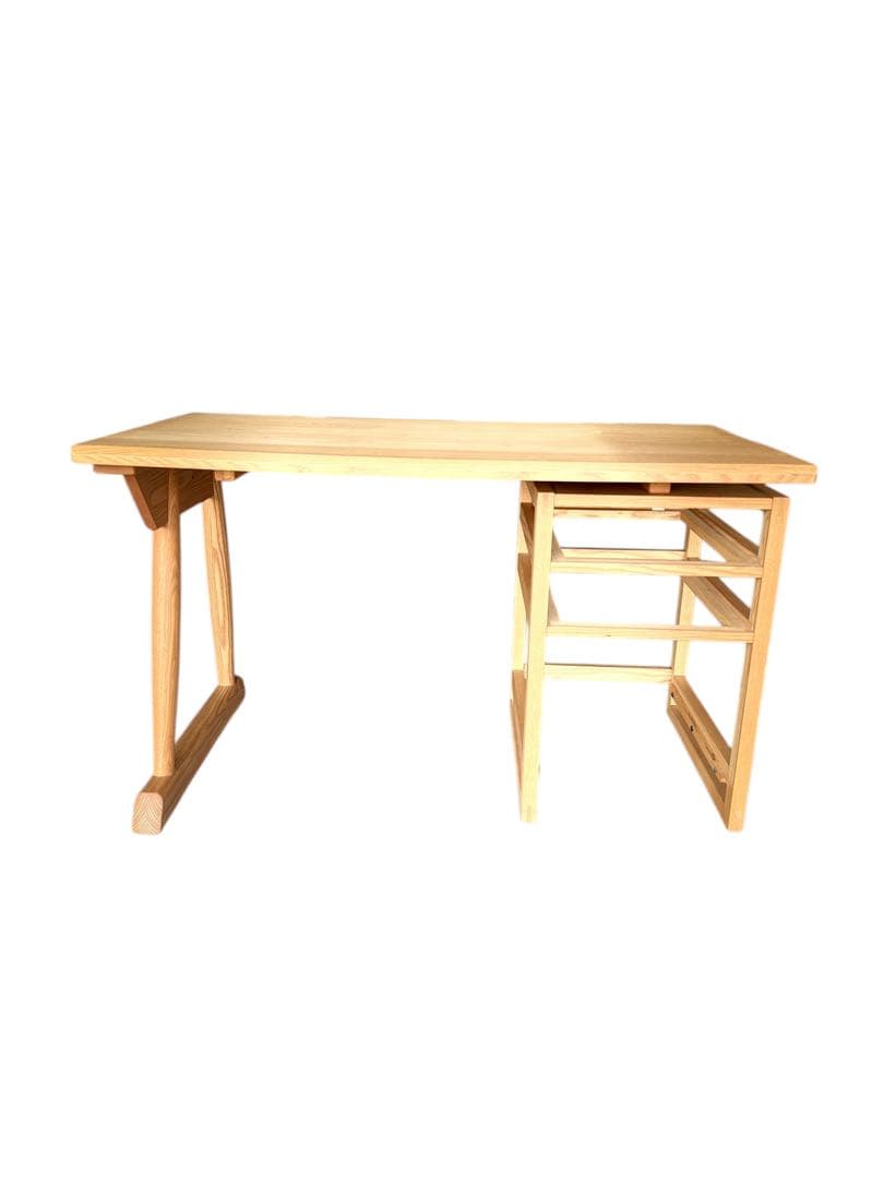 HR917 【天然無垢材】karimoku カリモク　デスクセット　ワゴン付