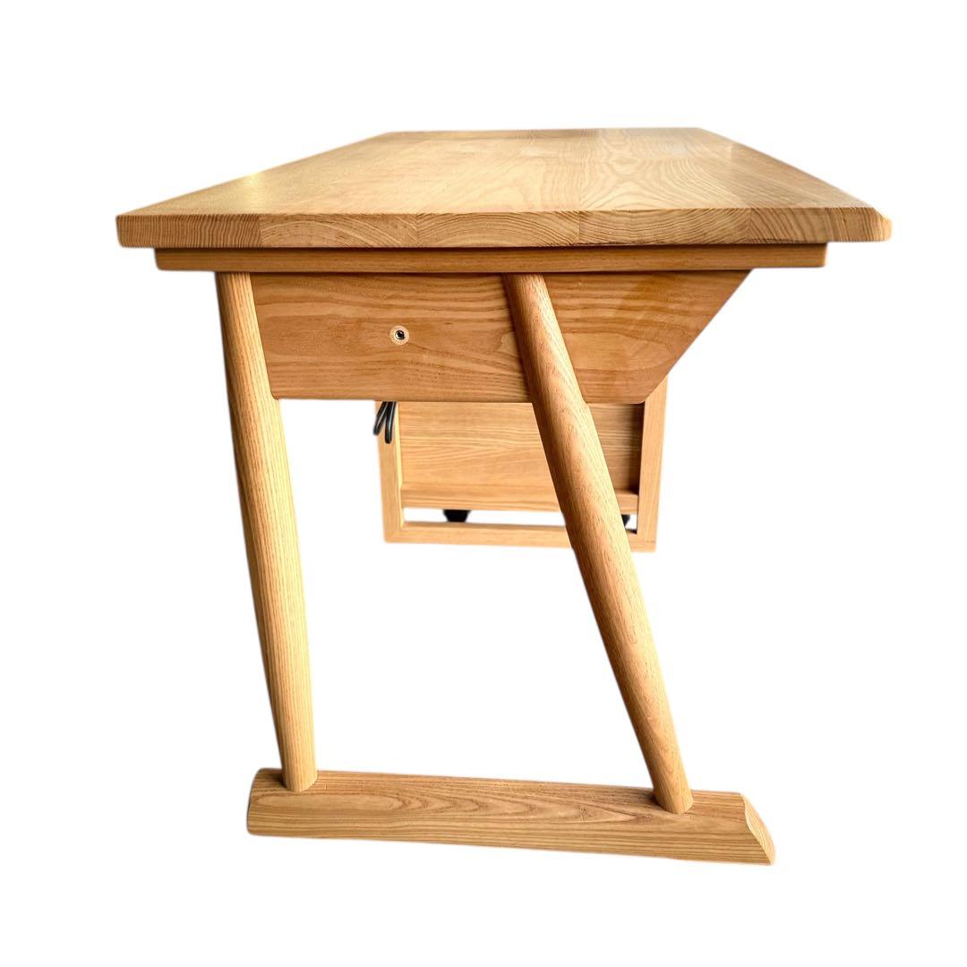 HR917 【天然無垢材】karimoku カリモク　デスクセット　ワゴン付