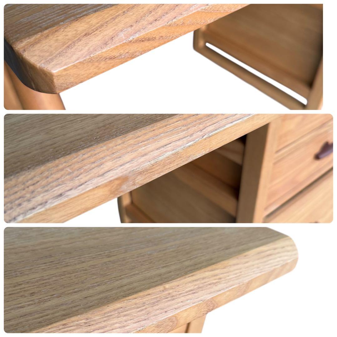 HR917 【天然無垢材】karimoku カリモク　デスクセット　ワゴン付