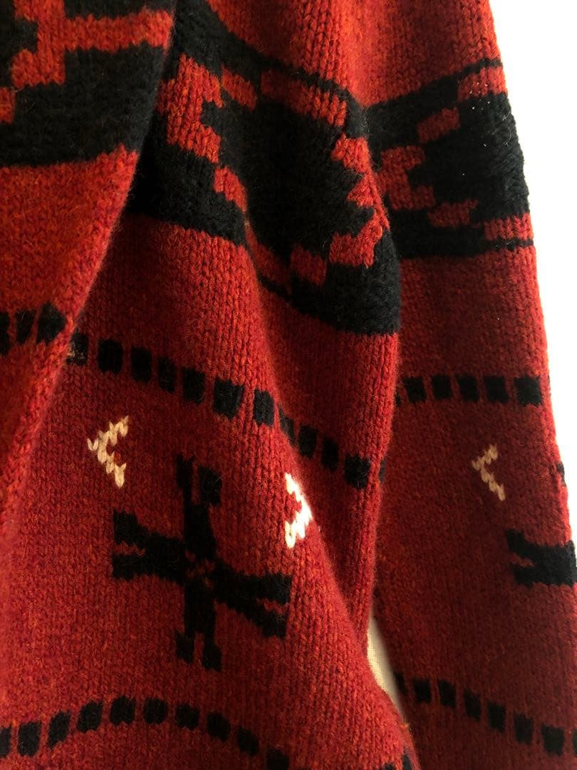 90年代ラルフローレンRalph Lauren ハンドニットショールカラー男女