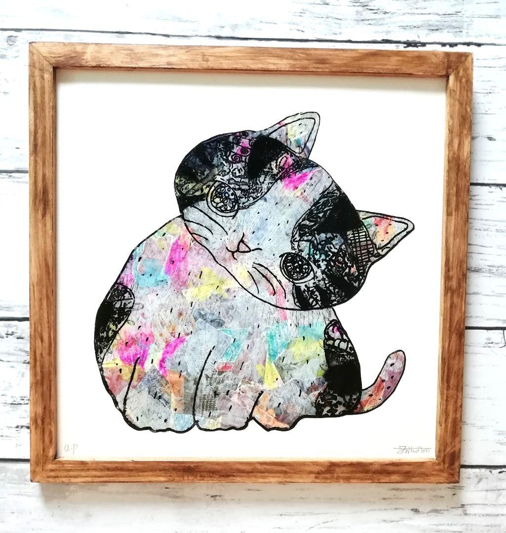 依頼者優先購入作品　title「よりそい猫」