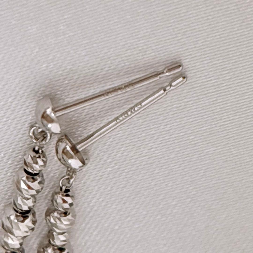 即決価格　ジュエリーツツミ　K18WGピアス　2.31g