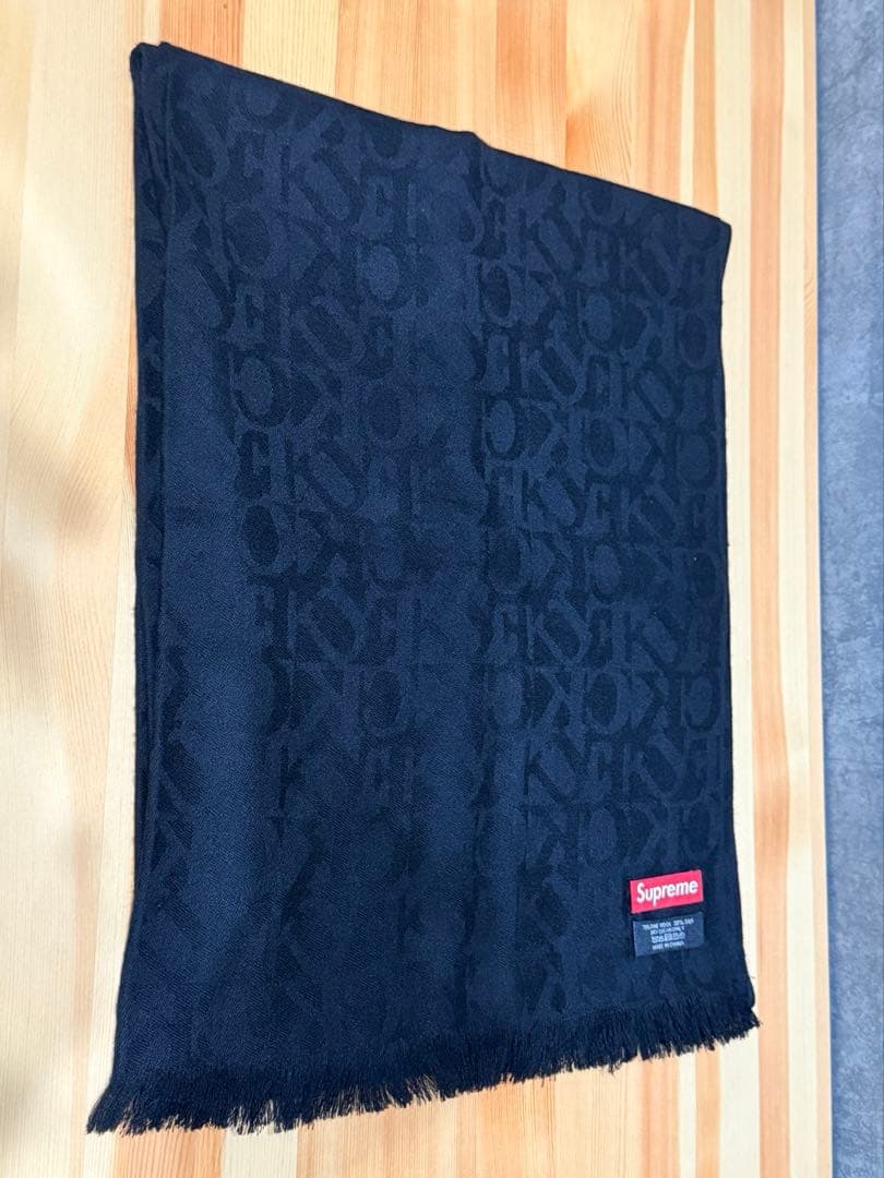 Supreme 17AW Fuck Wool Scarfシルクストール　マフラー