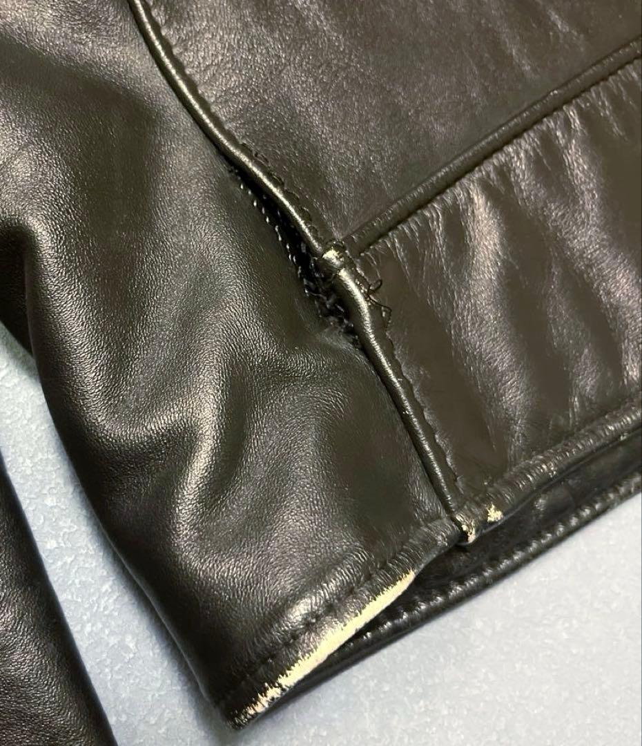 【70s~90s】Schott 618 ダブルライダースジャケット レザー 黒