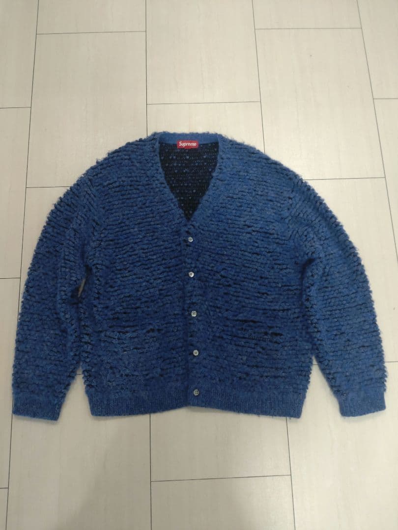 Supreme Textured Knotted Cardigan 青 XL