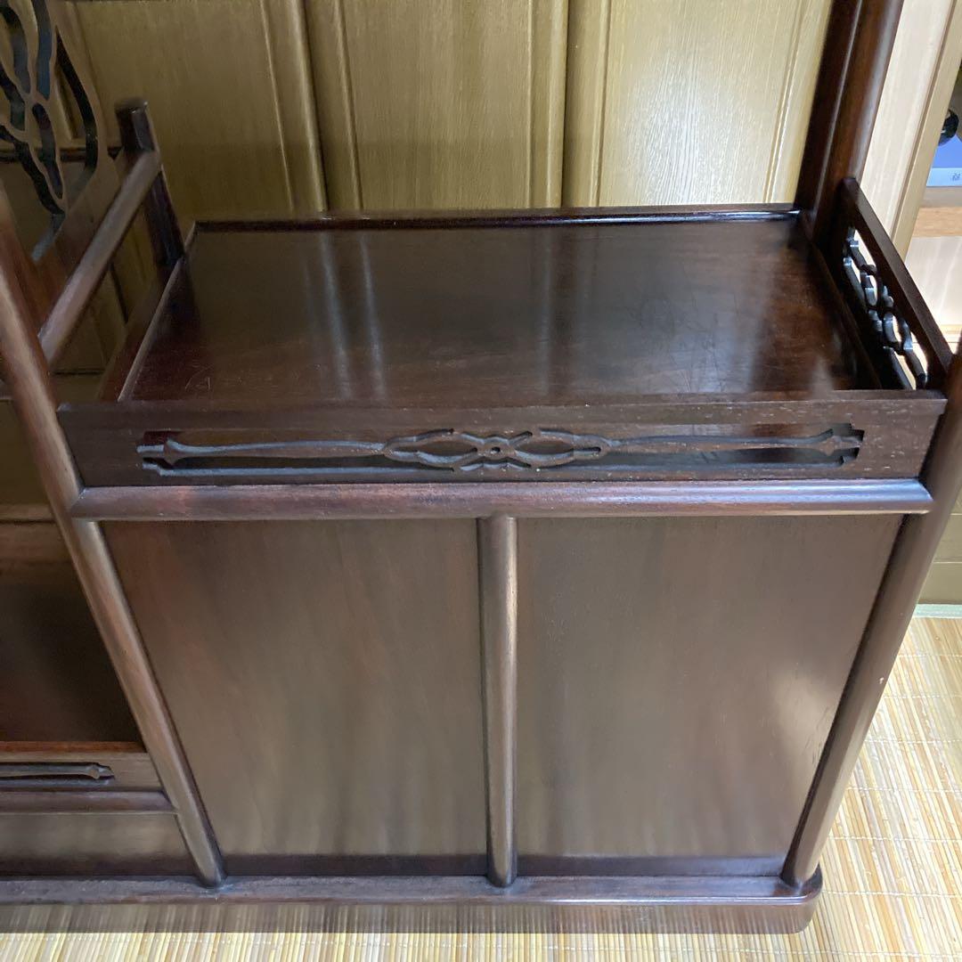 木彫棚 ※送料無料 透かし彫り 飾り棚 年代品 ヴィンテージ