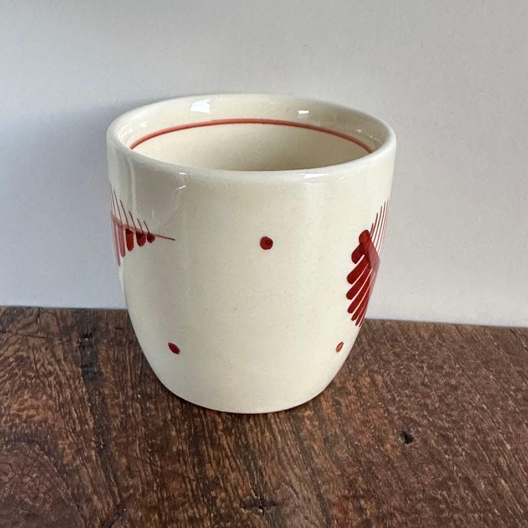 011 スージークーパー　ファエンツァ　赤茶色　エッグカップ