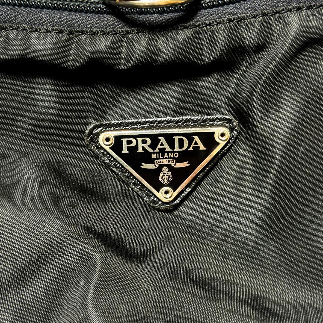 【良品】PRADA プラダ テスートナイロン 巾着型 三角ロゴ ミニリュック