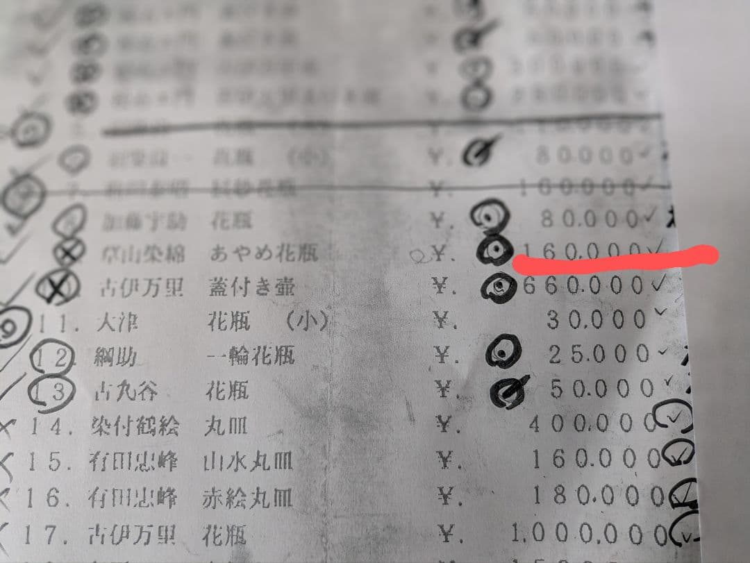 花瓶（染錦あやめ）有田焼華山（萬右衛門窯）