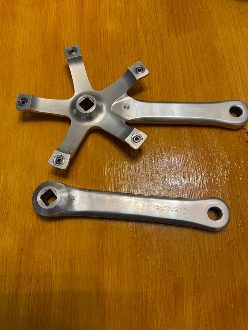 中古DURA-ACEピスト用クランクFC-7600 167.5mmNJS刻印あり