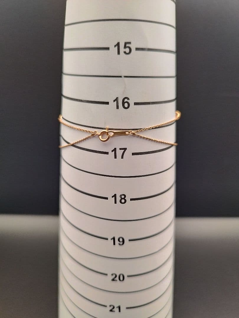 4℃K10ブレスレット ダブル 2連 クリアストーン PG ピンクゴールド