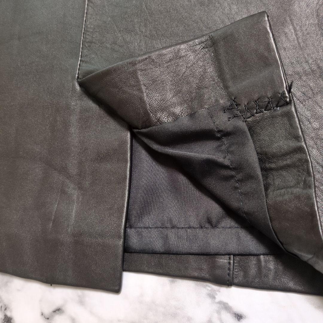 【新品タグ付】ラム レザー タイトスカート 黒 サイズ 9