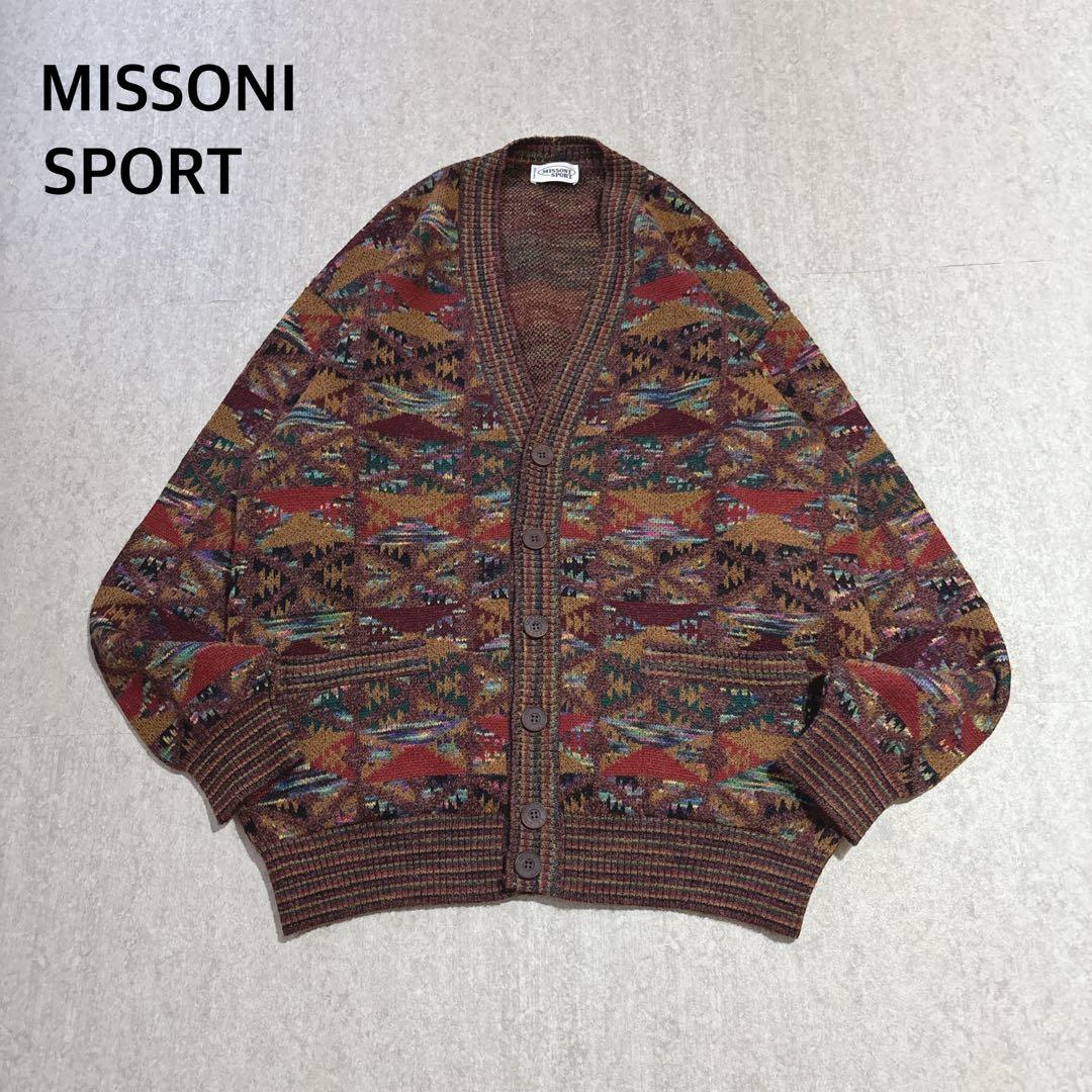 y2k MISSONI SPORT ミッソーニ カーディガン 幾何学模様