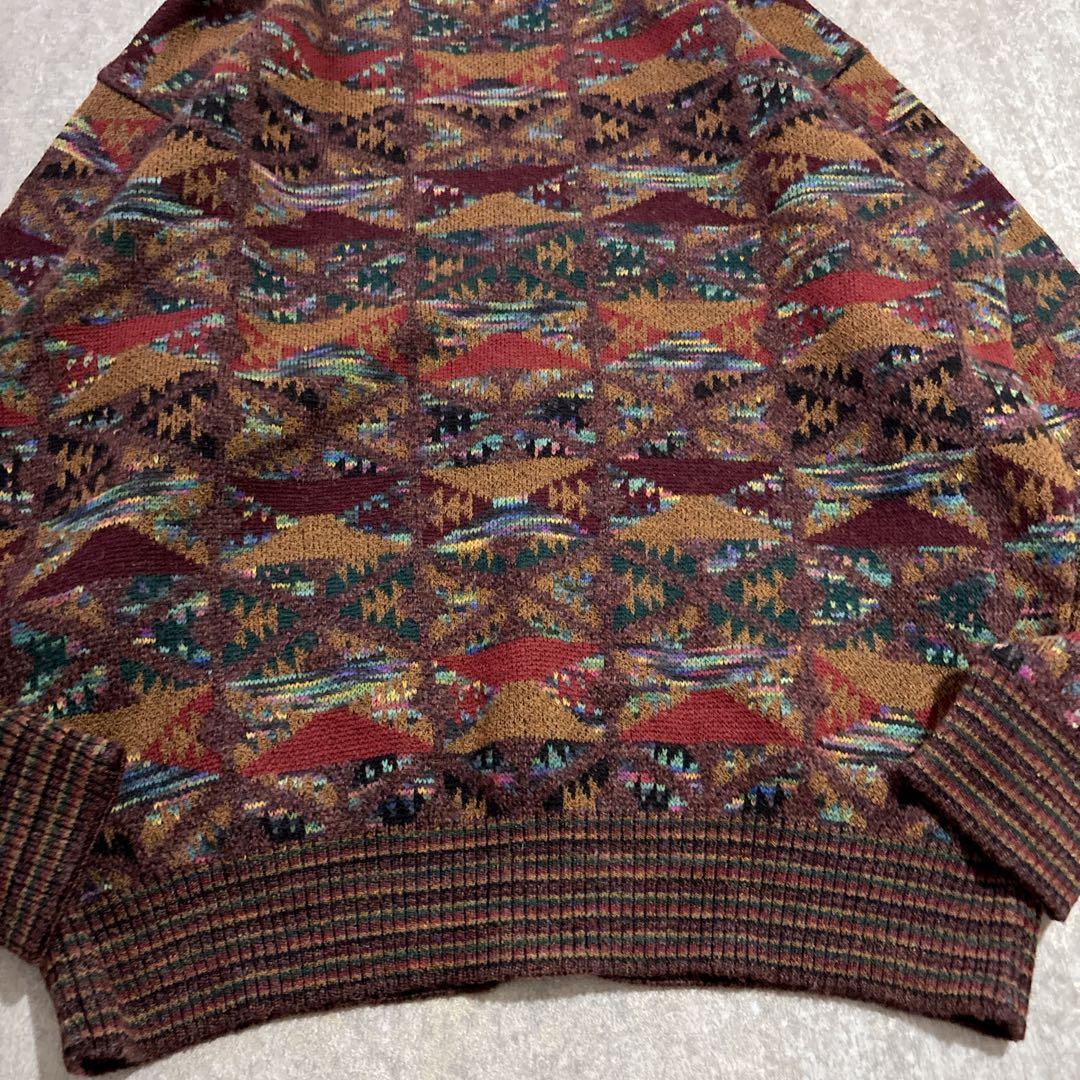 y2k MISSONI SPORT ミッソーニ カーディガン 幾何学模様