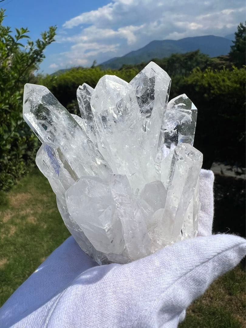 A86 アメジストドーム クラスター ウルグアイ産 と水晶クラスター