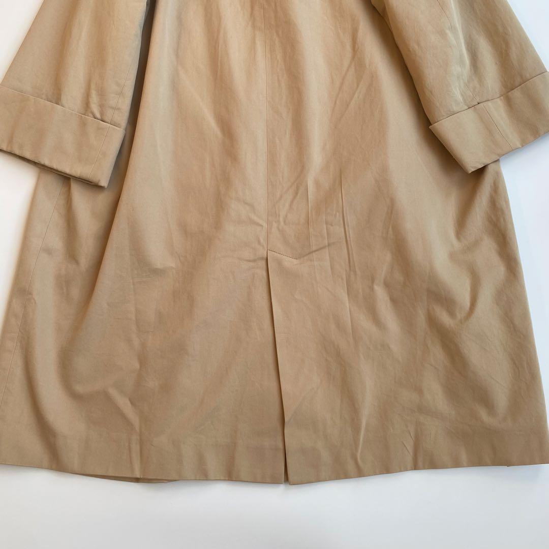 美品✨23区 定価4.2万円　コットン　ノーカラーコート 大きいサイズ44