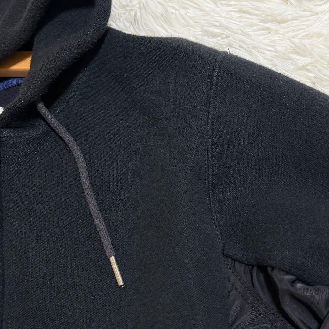 サカイ sacai パーカー 黒　Sponge Sweat Nylon T M