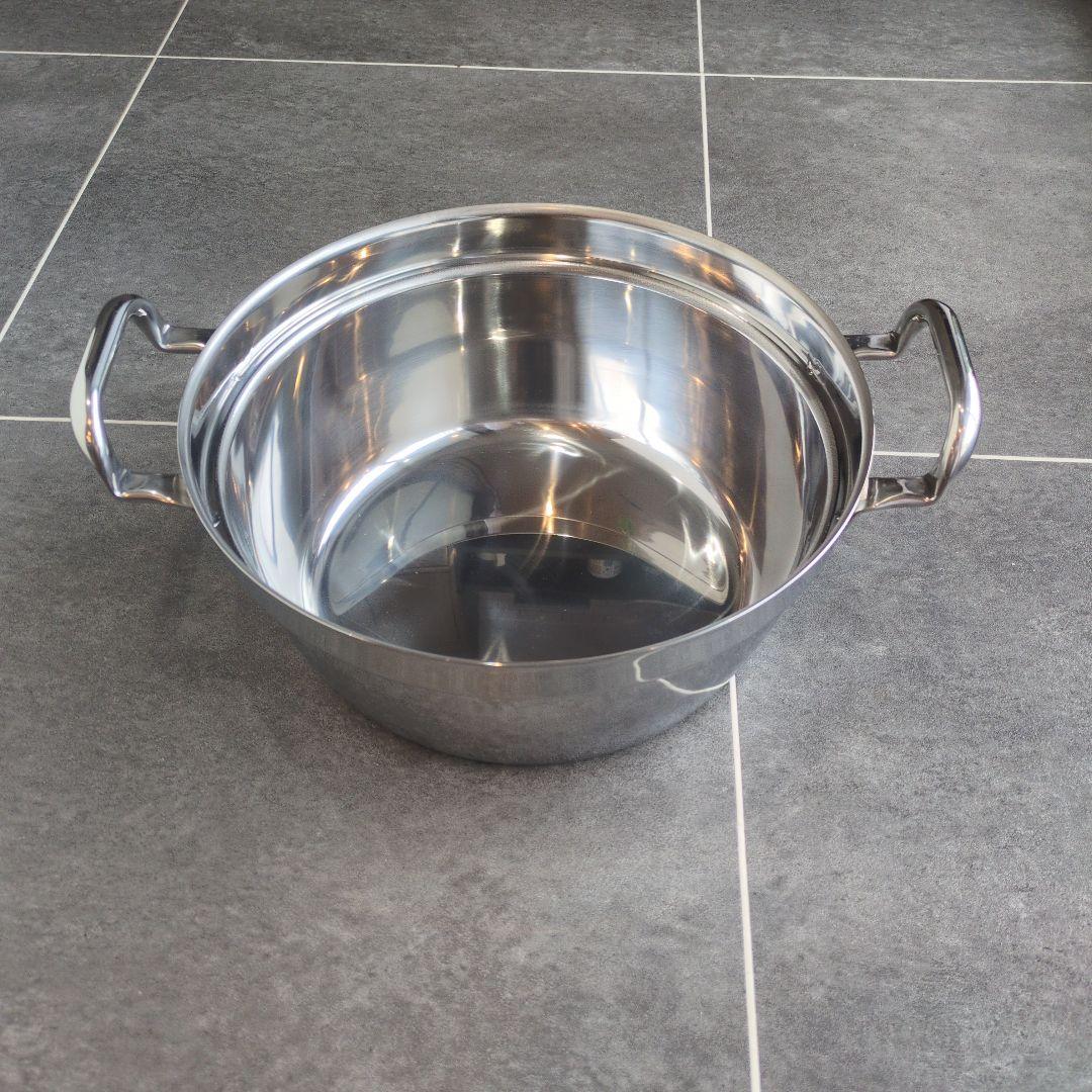 ステンレス パワーデンジ円付鍋　30cm