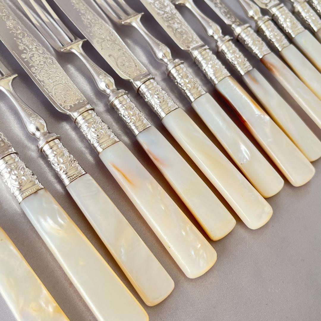 【Allen & Darwin】【白蝶貝 】デザートセット マザーオブパール