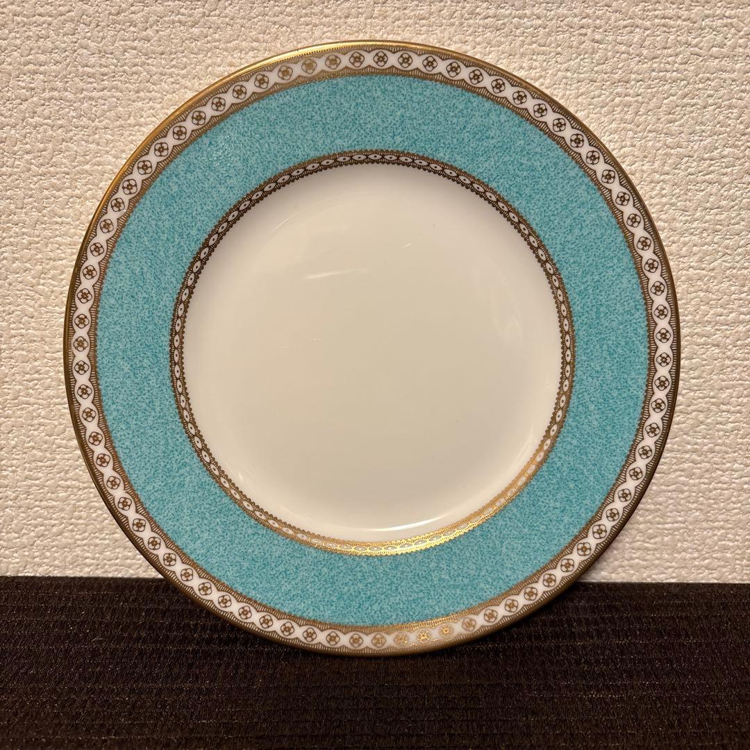ウェッジウッド　ユーランダー　パウダーターコイズ　デザートプレート　17.5cm