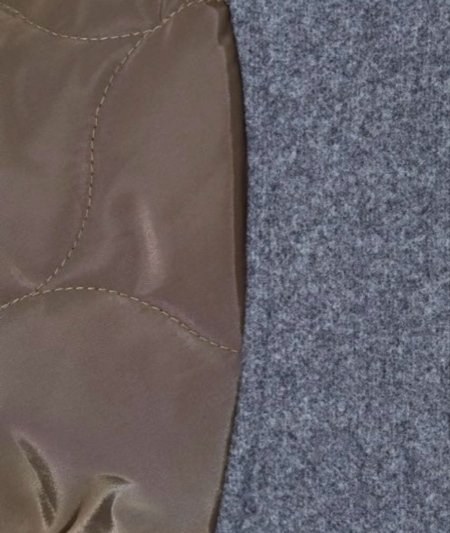 NOMINE◇袖キルティングステンカラーコート◇キャメル