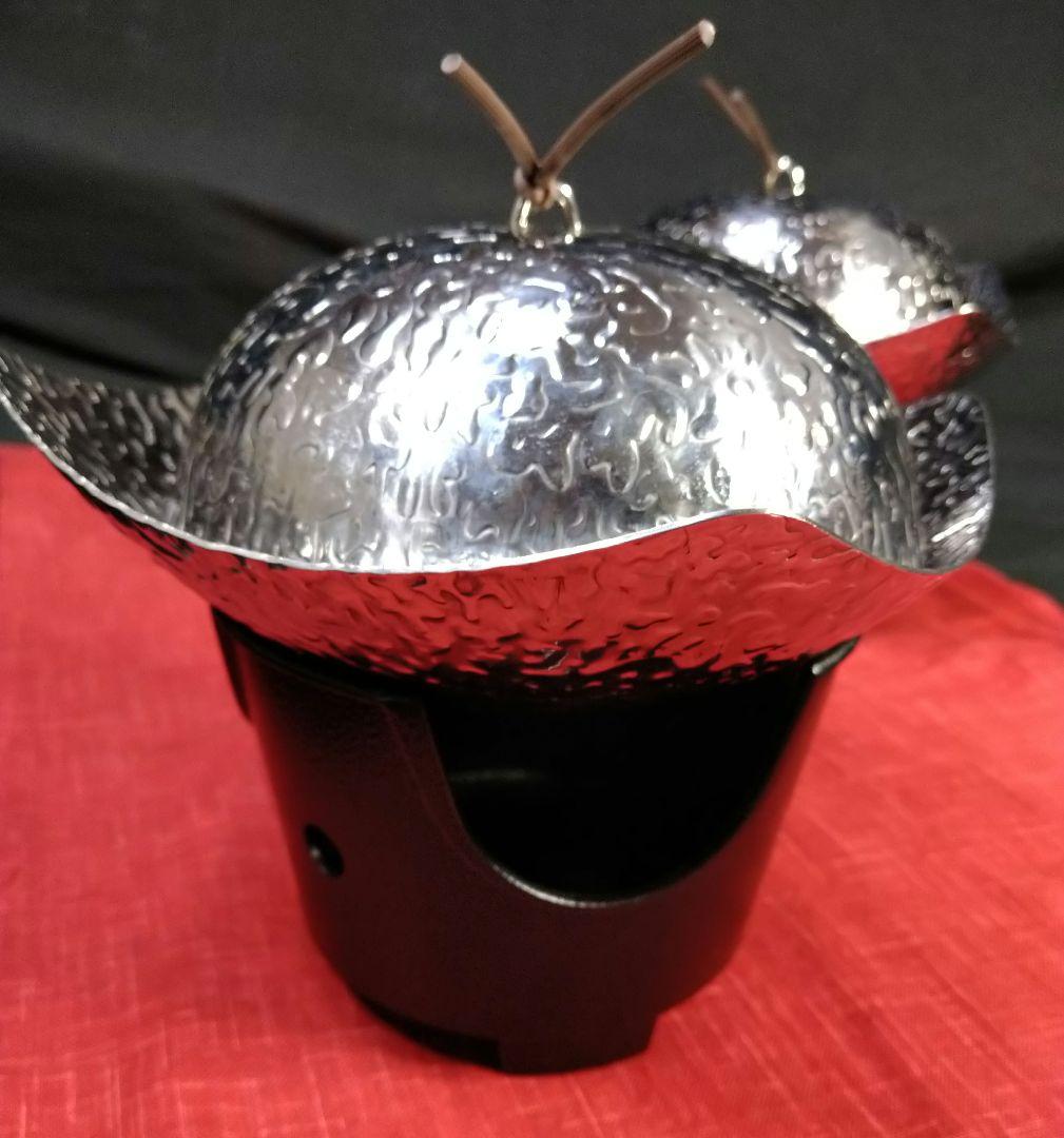 ⬛豪華な⬛高級【 ステンレス皿 食器 ・２人鍋用】&【ステンレス卓上丸型コンロ】