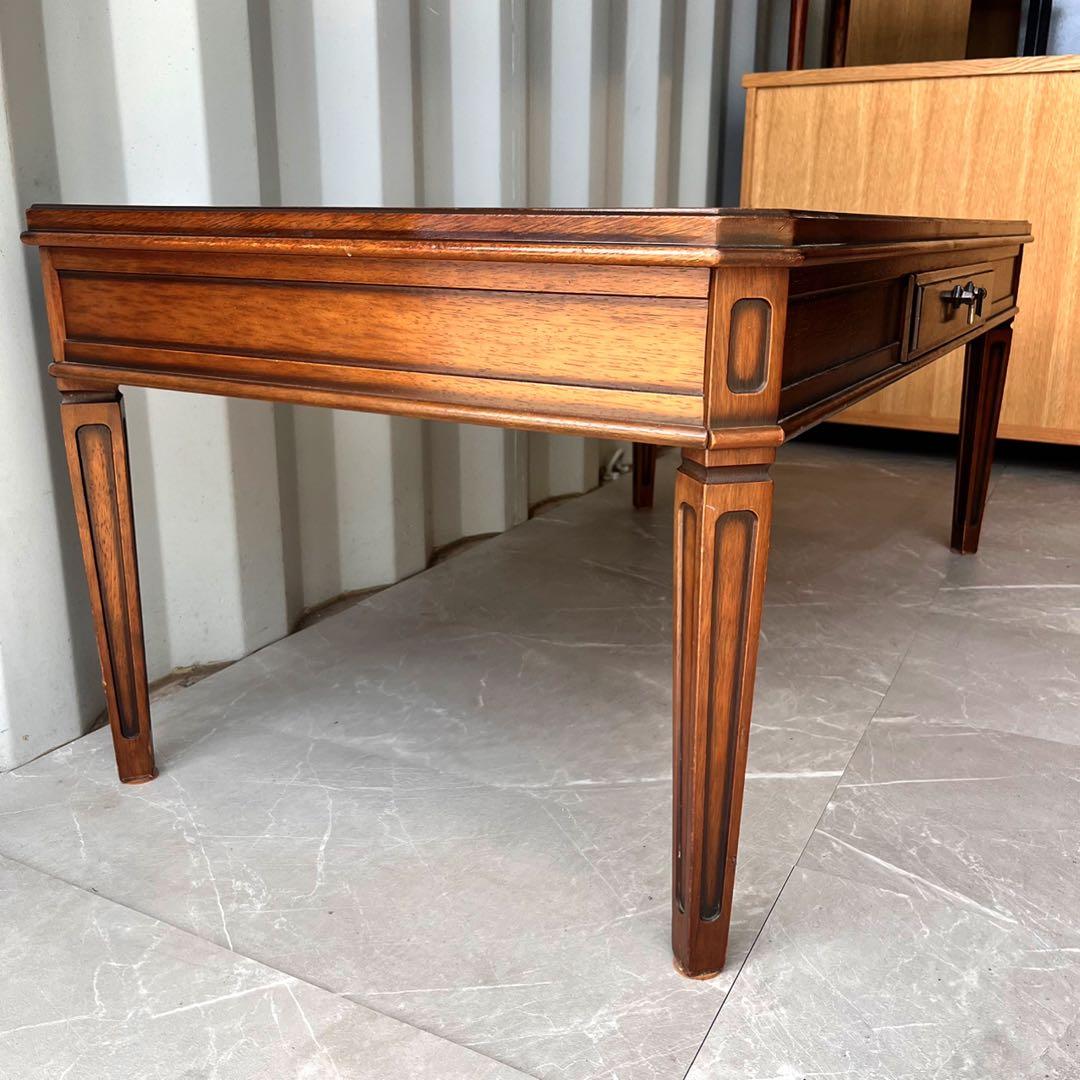 取付無料！マルニ地中海ロイヤル 天然木おしゃれアンティーク収納付きローテーブル✨