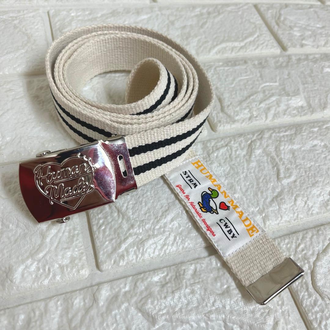 美品　ヒューマンメイド HUMAN MADE ガチャベルト 生成り