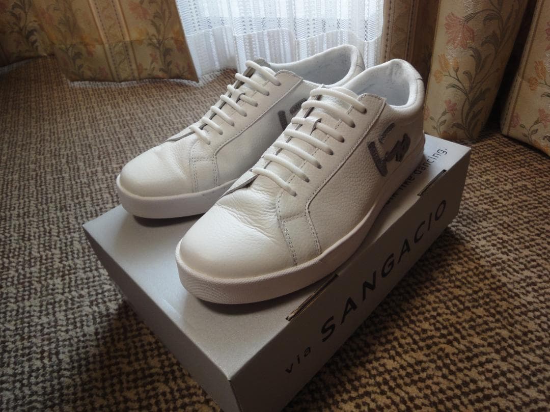 SANGACIO ホワイト スニーカー US 9.5