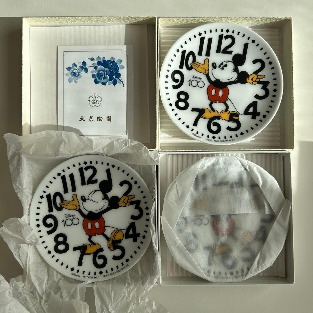 【値下げ】Disney SEIKO 100 周年 ミッキー 小皿　3枚　大倉陶園
