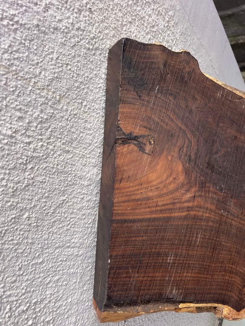 黒檀　一枚板　耳付き　無垢材　コクタン　エボニー