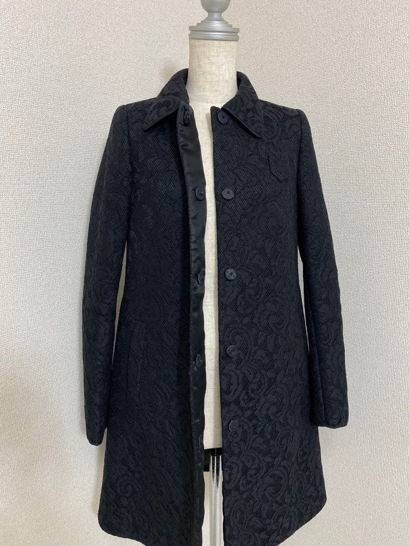 9169. N˚21 総レース イタリア製 コート 裏地シルク100%
