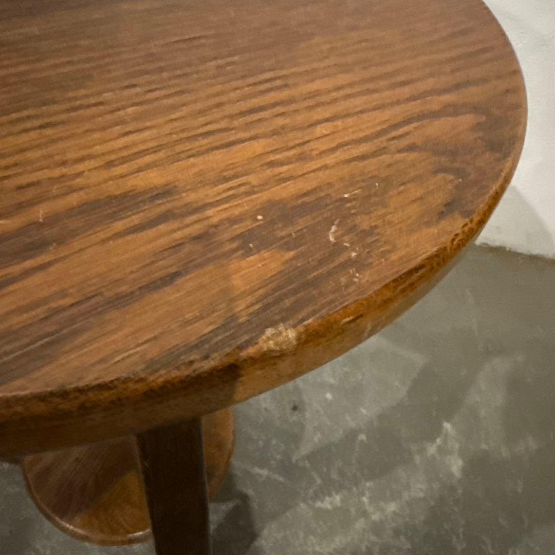 ヴィンテージ　木製サイドテーブル　ラウンド