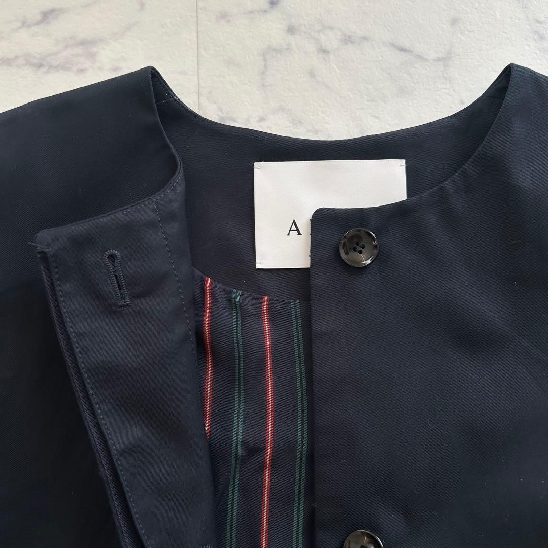 タグ付き未使用　アナイ　タイプライター ノーカラー ロングコート 22SS 38