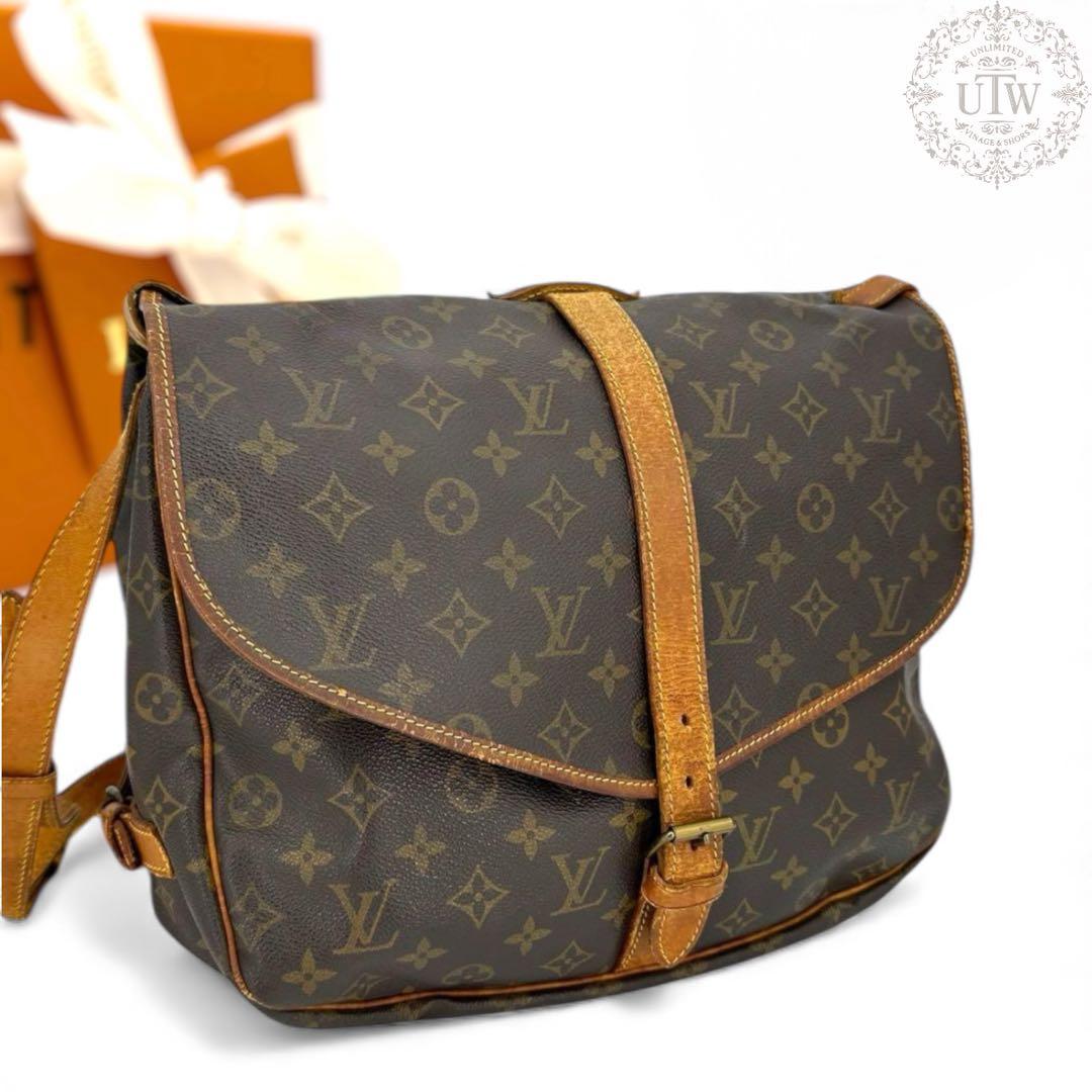 ルイヴィトン ショルダーバッグ ソミュール35 モノグラム 大容量