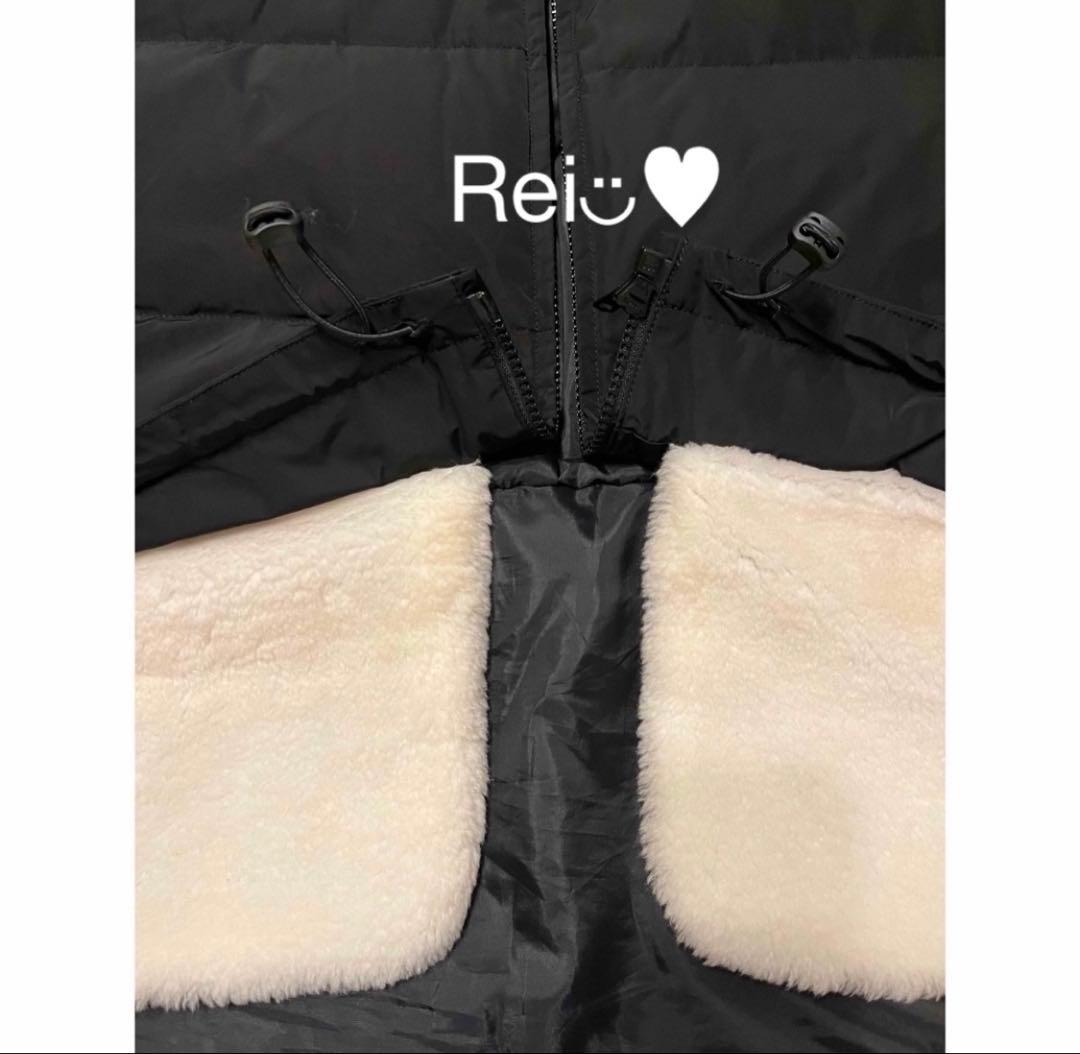 nagonstans ナゴンスタンス ダウンベスト ブラック×アイボリー 38