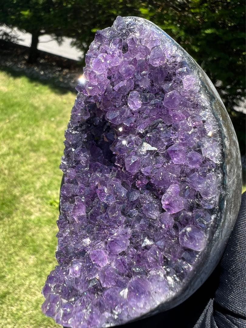 A658 高品質アメジストドーム パワーストーン 紫水晶 天然石 置き物